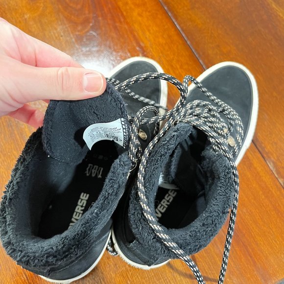 Converse Chuck Taylor All Star Ember Boot Suede Fur Shoes - Picture 3 of 4